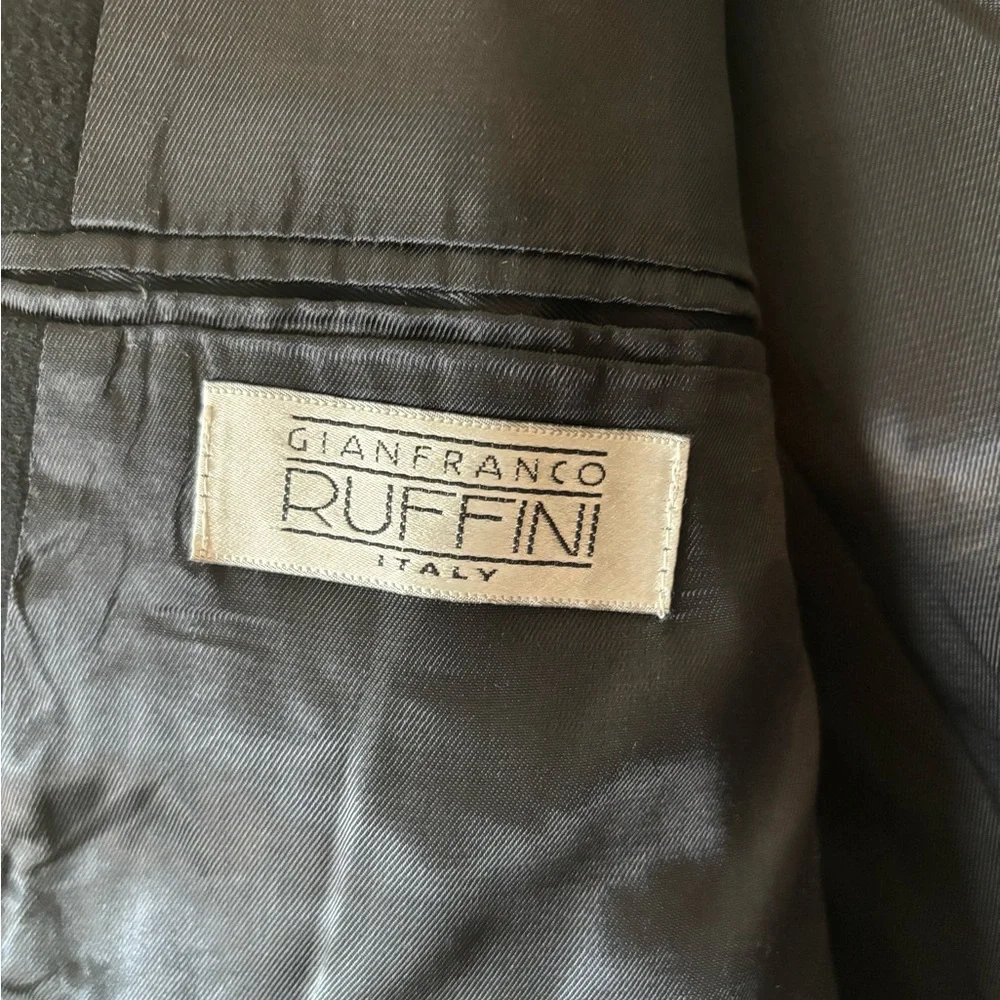 Gianfranco Ruffini ITALY Cashmere Blend‎ Men’s Sz 44L Black Sports Coat Blazer